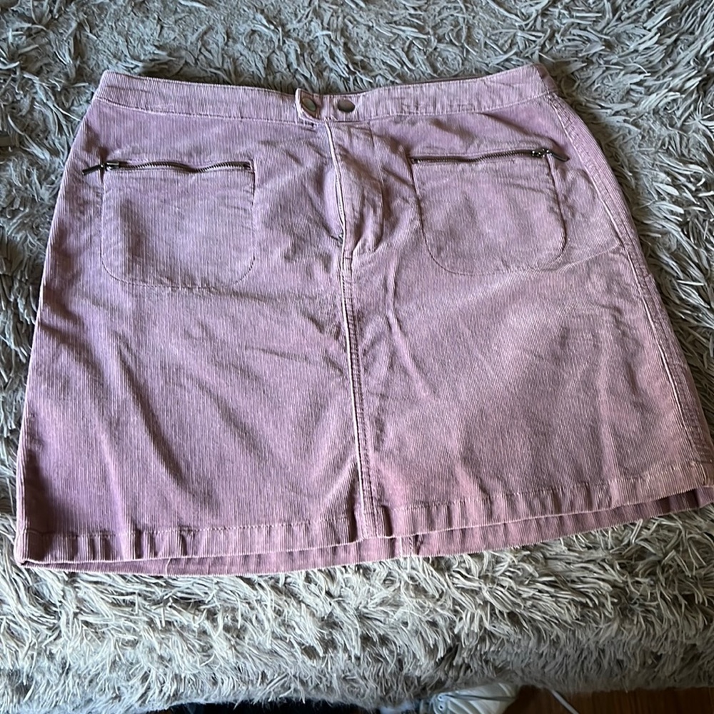 corduroy mini skirt